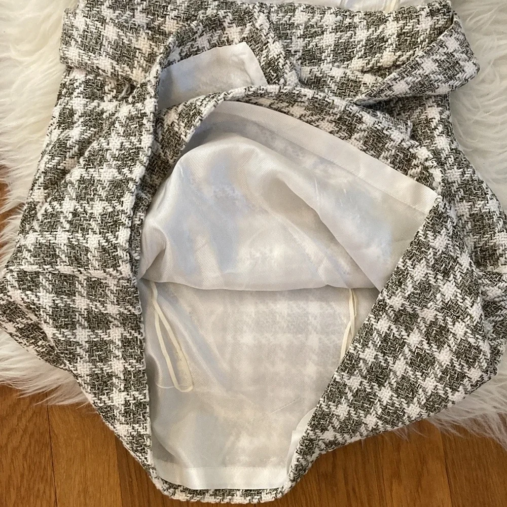 Zara Tweed Cut-Out Belted Mini Dress 1 piece - Picture 12 of 16